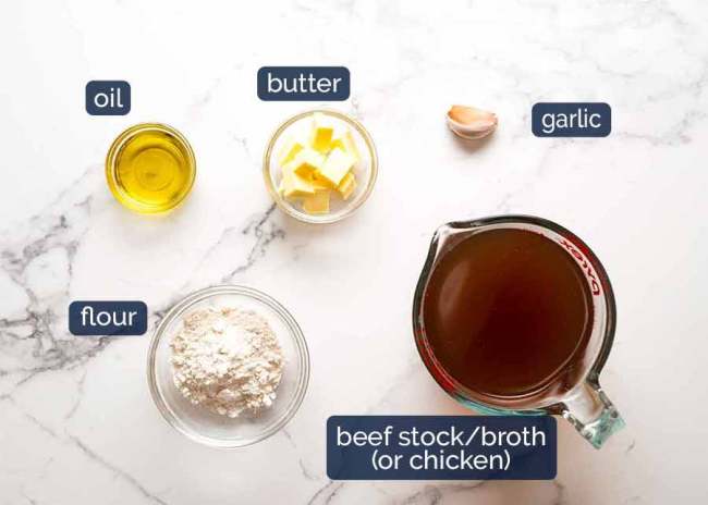 Mushroom-Gravy-ingredients